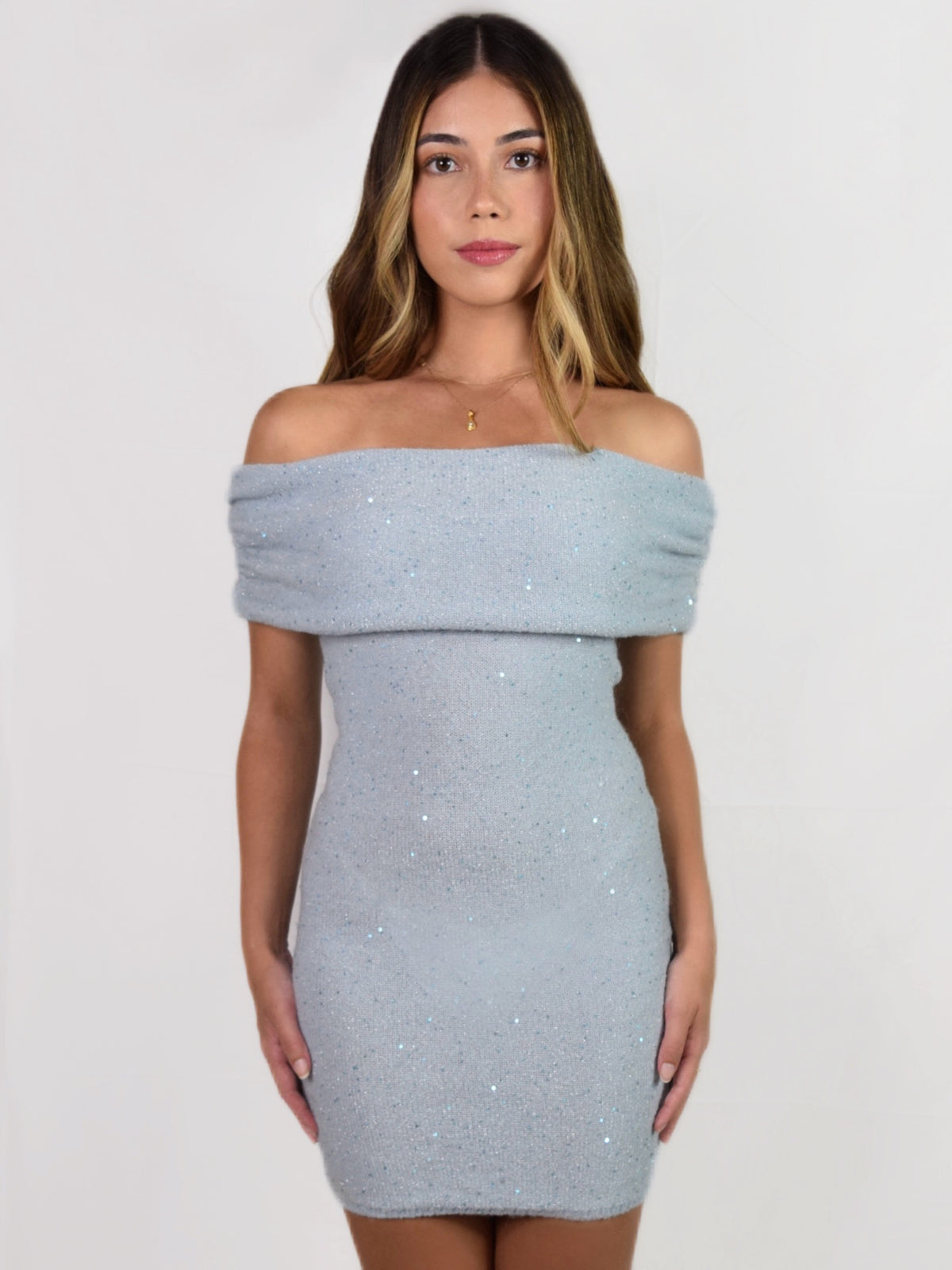 Cleste Mini Dress - Baby Blue Ziela Jade Cleste Mini Dress - Baby Blue Ziela Jade
