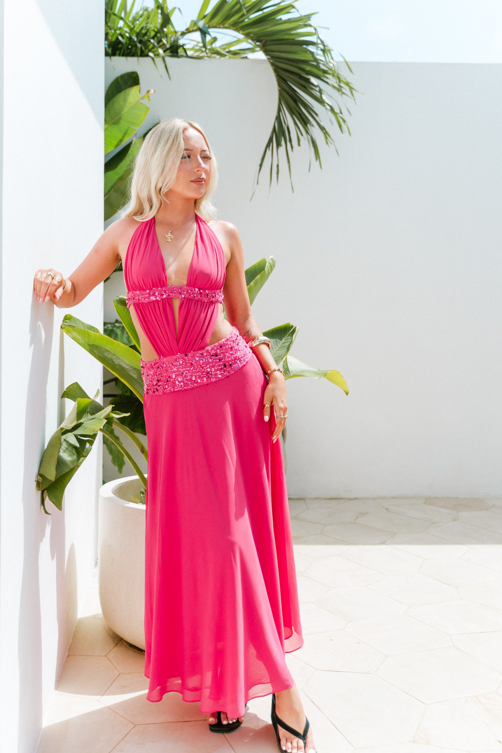 isla dress in pink ow collection Isla Dress